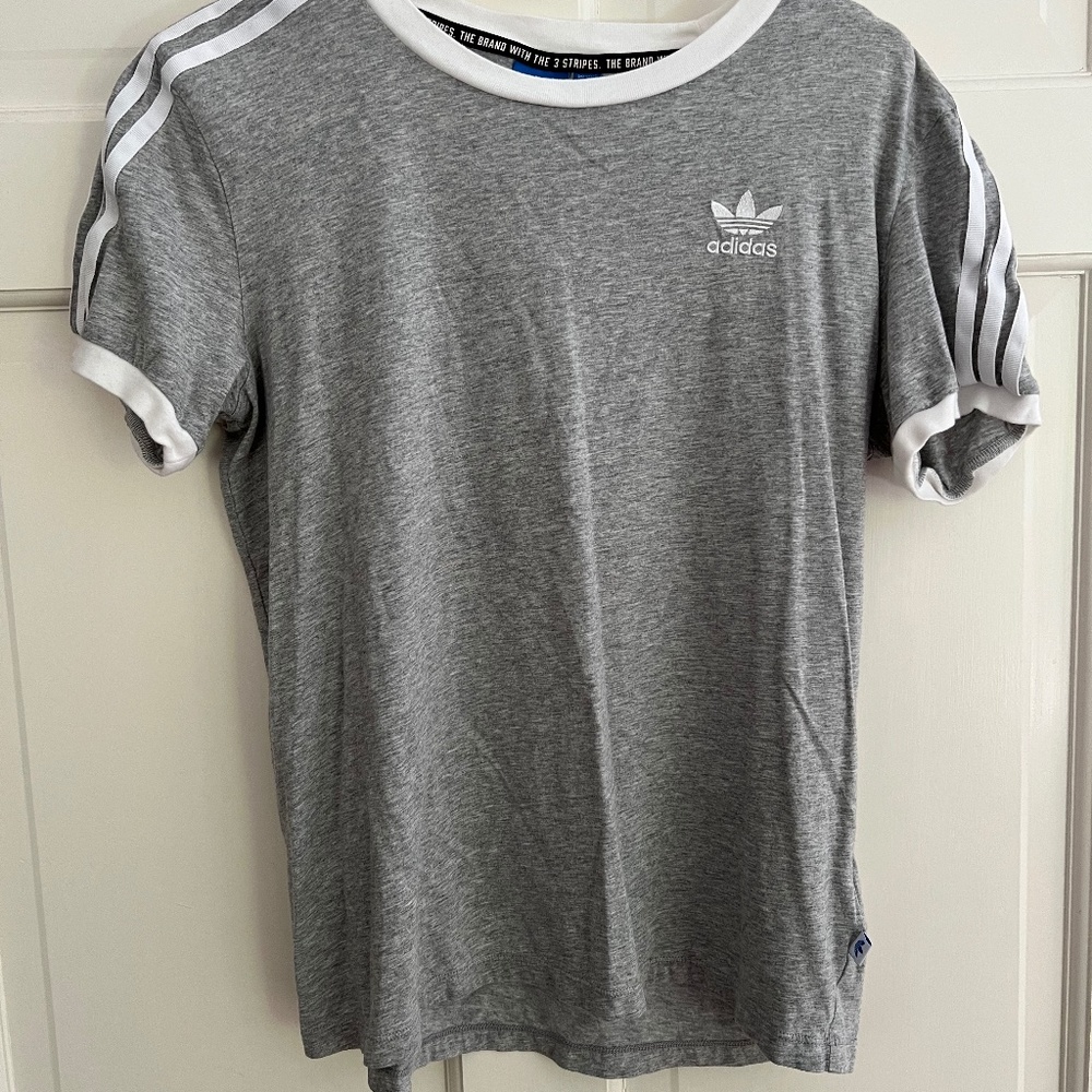 Womens Adidas light grey top. Size small